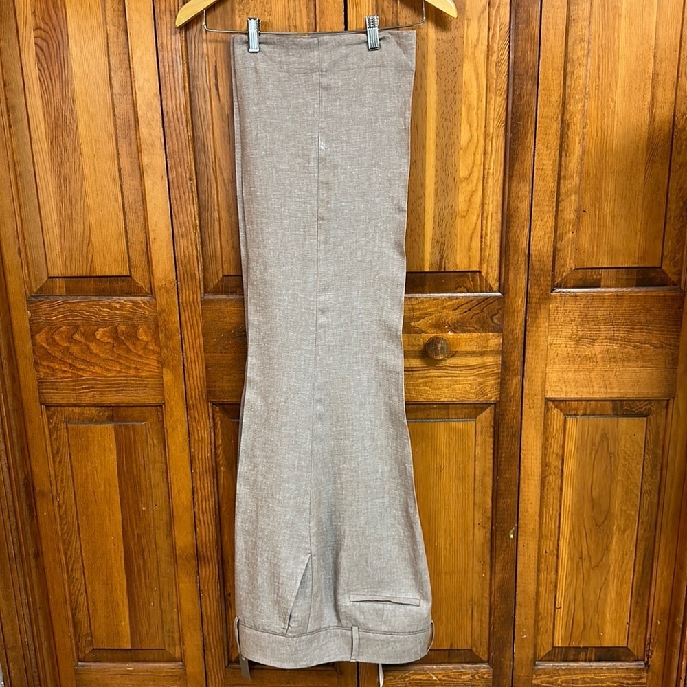 LOFT Taupe Wide-Leg Trousers